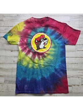 Bucees "Peace Love & Buc-ee's" Tie-Dye Graphic Tee Adult SM Texas Gas Station
